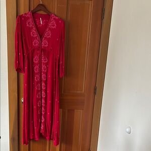 Free People Red Maxi Dress